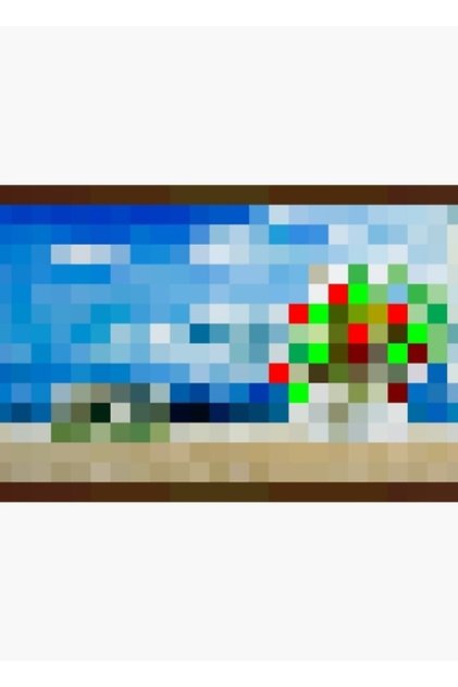 Minecraft Boyama Deniz Tablo Ahşap Poster Dekoratif