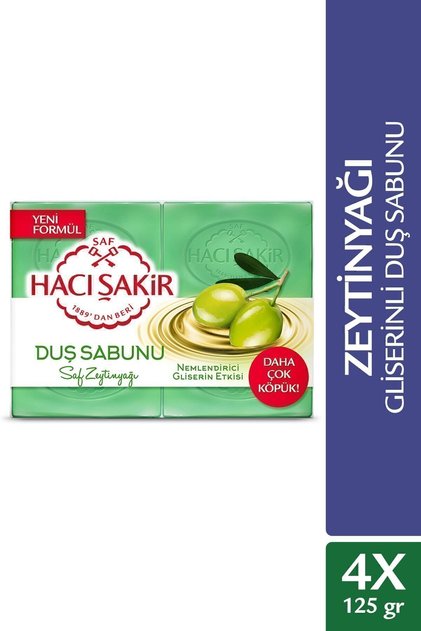 Zeytinyağı Gliserinli Saf Zeytinyağı Duş Sabunu 4x125 gr