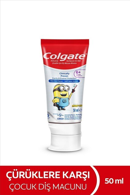 Minions Çürüklere Karşı Etkili Çocuk Diş Macunu 50 ml Ağız Bakımı Ağız Hijyeni Diş Temizliği
