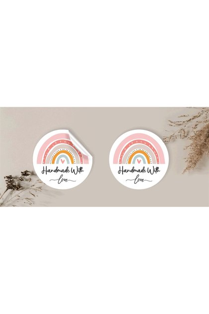 Coated Sticker Packaging & Shipping Label (4X4Cm) 48 Pieces - Handmade with Love -