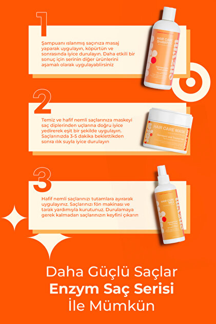 ENZYM COSMETICS Yıpranmış Ve Işlem Görmüş Saçlara Özel Saç Bakım