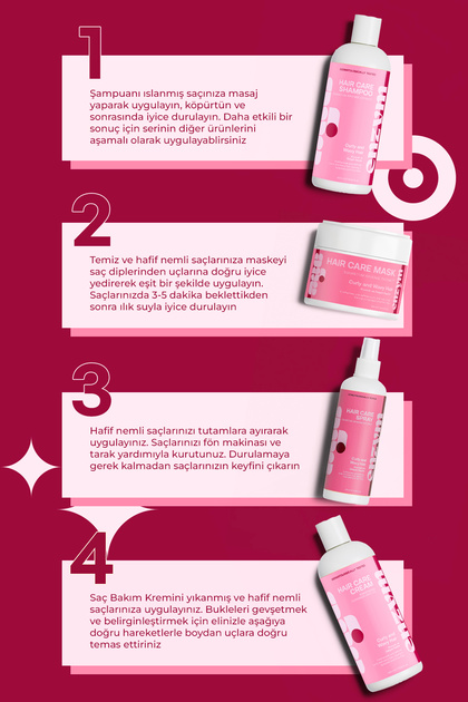 ENZYM COSMETICS Kıvırcık Ve Dalgalı Saçlar İçin Saç Bakım Seti