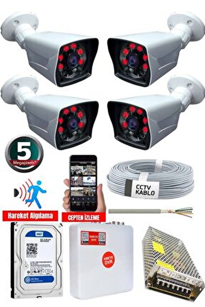 Avenir DVR Kamera Kayıt Cihazı 5mp destekli, AHD, 4 kamera girişli