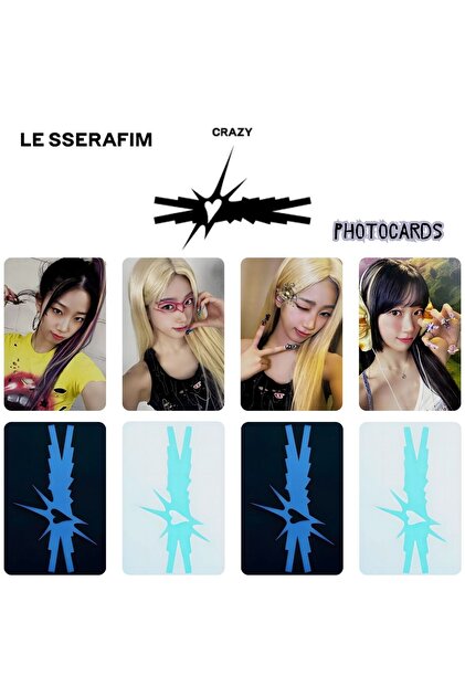 Kpop Dünyasi LE SSERAFIM Sakura '' Crazy '' Photocards Set