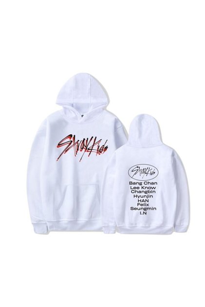Straykids Group Members Back Printed 3-Yarn Quality Crewneck and Hooded Sweatshirt