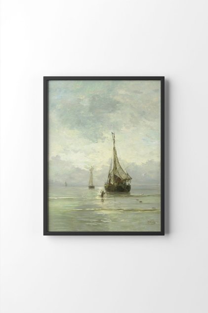 Ships in the Sea - Black Frame