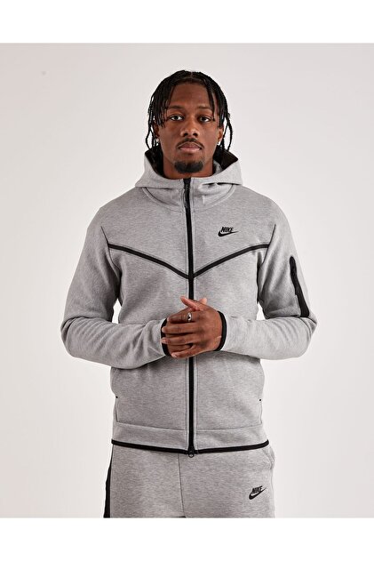 Nike Sportswear Tech Fleece Full-Zip Hoodie Gri Erkek Sweatshirt