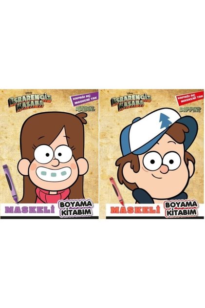 Disney enchanted village - my mabel masked coloring book + my dipper masked coloring book 2 book set
