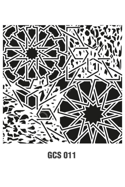 Grunge Wall Stencil 45X45 - Gcs-011