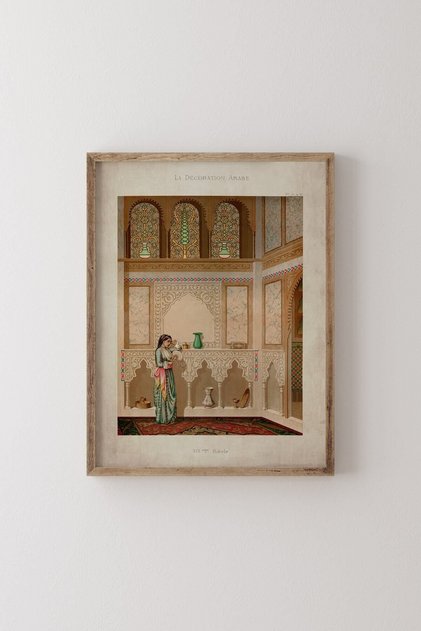 Vintage Living Room - Wood Patterned Frame