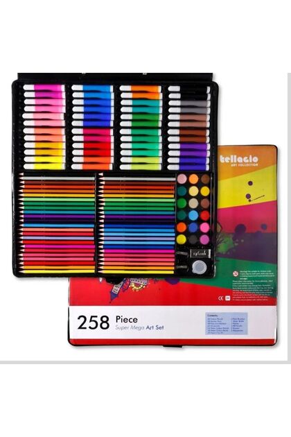 Art Tone Mega Pro Boyama Seti Çantalı 258li Set - Pastel,Kuruboya