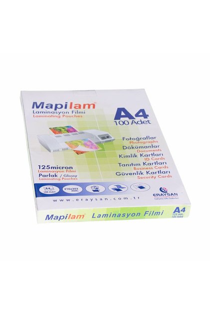Mapi Laminasyon Filmi A4 125 Micron 100 Lü 1021204 0625