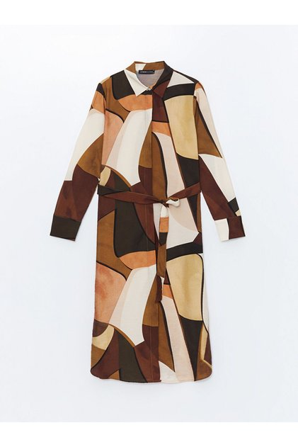 Patterned Women's Shirt Dress