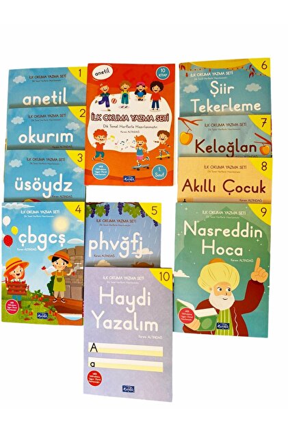 Parıltı Yayınları Anetil ilk okuma yazma set 10 kitap 2024-2025