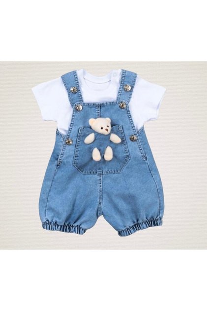 Baby Salopet Teddy Bear Jeans