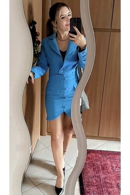 Women's Crop Jacket and Mini Skirt Set