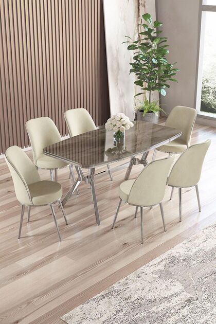 Canisa Lena Serisi 90x160 Lak Panel Antrasit İroni Krom Kaplama