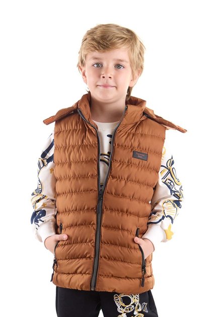 Kids Boys' Fashion Trend Hooded Puffer Vest Ak215051