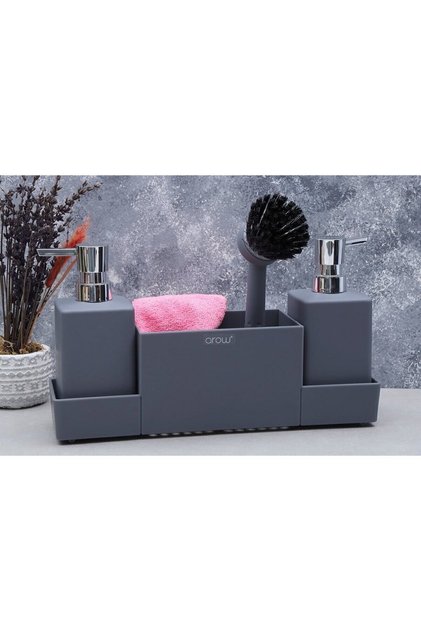 Meliore Akrilik Sıvı Sabunluk 4'lü Banyo seti 3669