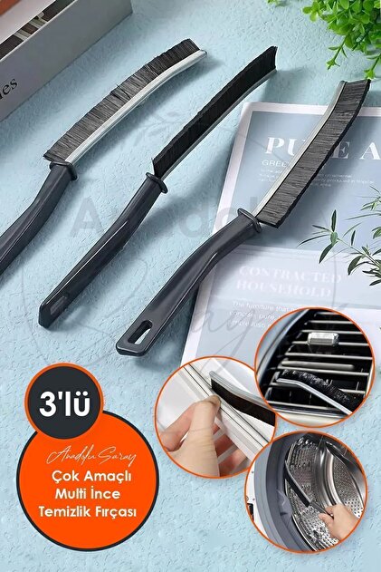 Anadolu Saray 3 ADET Çok Amaçlı Multi İnce Temizlik Fırçası Derz