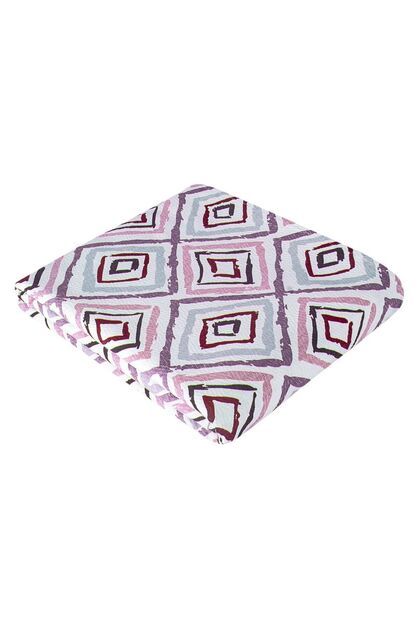 100% Cotton Ceyla Gray Pink Pique Double Bed - 200X230 cm
