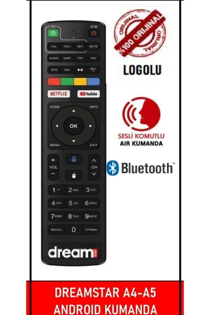 A4 A5 Android Tvbox Kumandası Orjinal