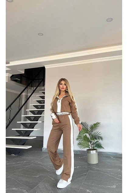 Women's Waistband Detailed High Waist Flexible Upper Part Belly Exposed Closed Side Adjustable 2 Strands