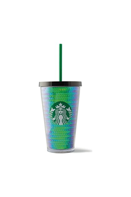 Starbucks Black Sequin Cold Drink Glass 473 ml- Trendyol