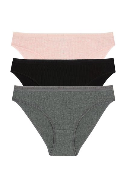 Women's Colorful Corseted Slip Panties 3-Pack
