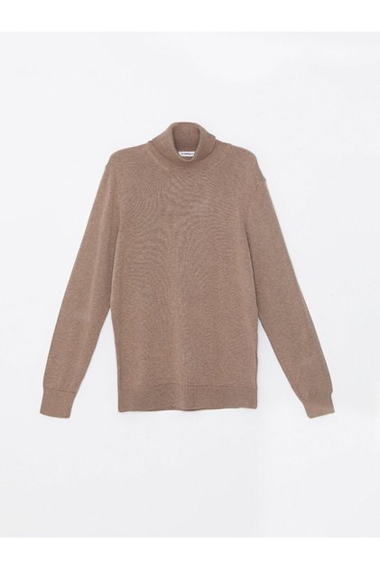 Turtleneck Long Sleeve Men's Knitwear Sweater - W46154Z8