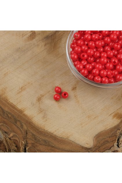 Red Macrame Beads 500 Gr 6 mm Model-15