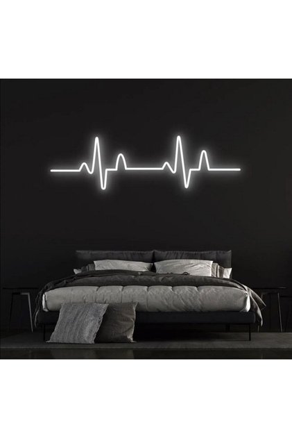 Kalp Ritmi -neon Led Dekoratif Duvar Yazısı Tabelası Aydınlatması Gece Lambası Smc-1044
