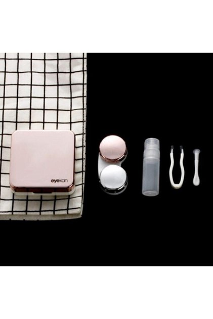 Aynalı Lens Kutusu Seti 5 Parça Rose