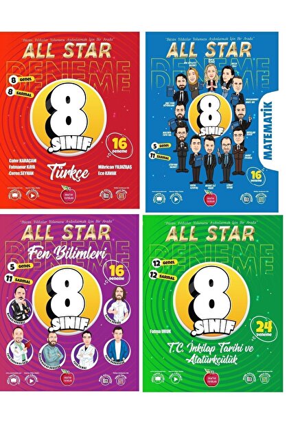 Newton Yayınları All Star 8. Sınıf LGS Matematik Türkçe Fen