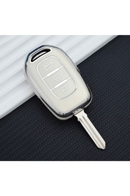 Renault Clio Dacia Sandero Stepway Logan Duster Dokker Stepway SS2 KEY COVER 3 BUTTONS WHITE/SILVER