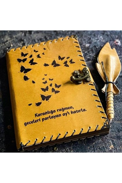 Memory Book Leather Poetry Themed