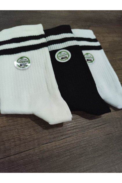 Unisex Bamboo Tennis Sports Socks Quality Soft Textured 3 Pairs Premium Series
