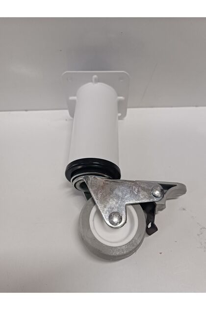 Metal Beyaz Mobilya Koltuk Sehpa Ayağı Tekerlekli 360derece Dönmektedir (UZUNLUK 15CM FRENLİ)