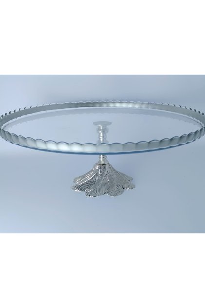 Round Cake Stand with Metal Legs