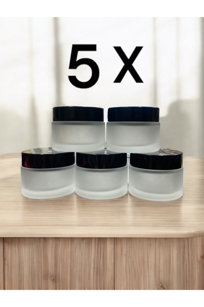 Boş krem kutusu Cam 50ml (5 adet )