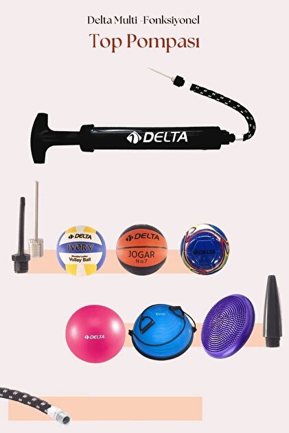 Delta 7 Numara Pro X Deluxe Kauçuk 7 Numara Basketbol Topu + Top