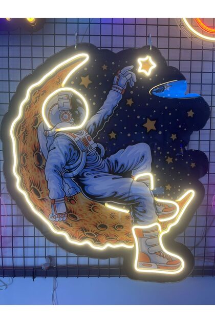 Neon Led - Astronot Dekoratif Duvar Tabelası Aydınlatması