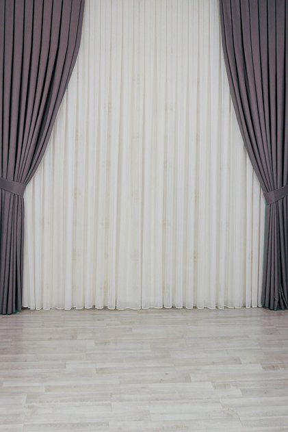 Paschamans New Season Thin Pleated Bamboo Tulle Curtain