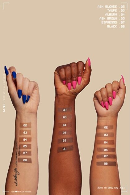 NYX Professional Makeup Zero to Brow Uzun Süre Kalıcı Kaş Jeli