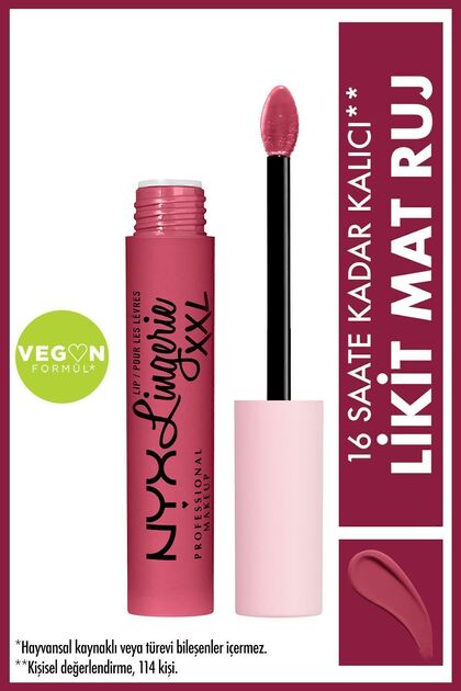 NYX Professional Makeup Likit Mat Ruj - Lip Lingerie Xxl Matte