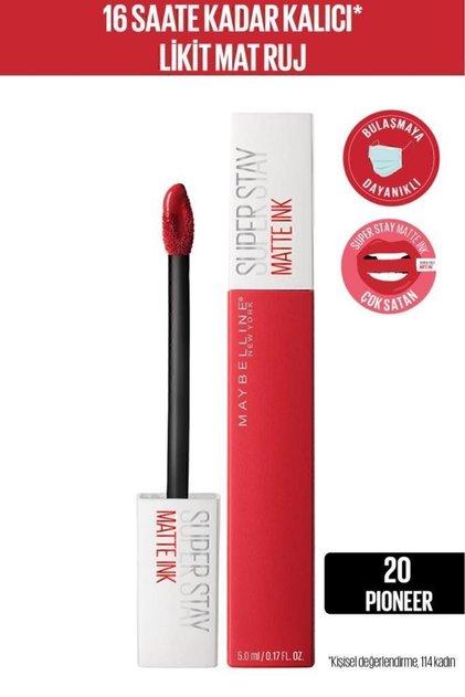 Super Stay Matte Ink Likit Mat Ruj - 20 - Kırmızı