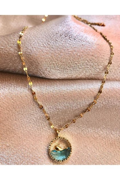STEEL NECKLACE WITH DOLPHIN DOES NOT DARKEN