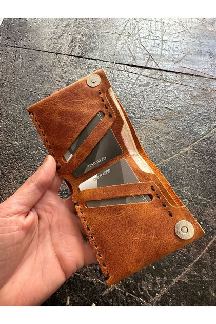 Milano Handmade Leather Wallet Card Holder Portfolio Card Holder Wallet
