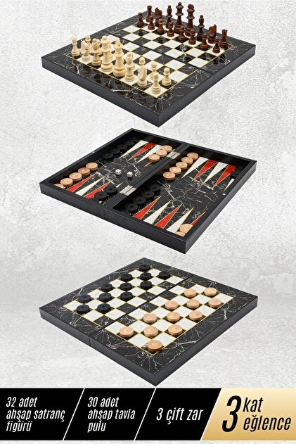 Cooper Chess Kişiye Özel Büyük Boy 50cm Mermer Desenli Premium