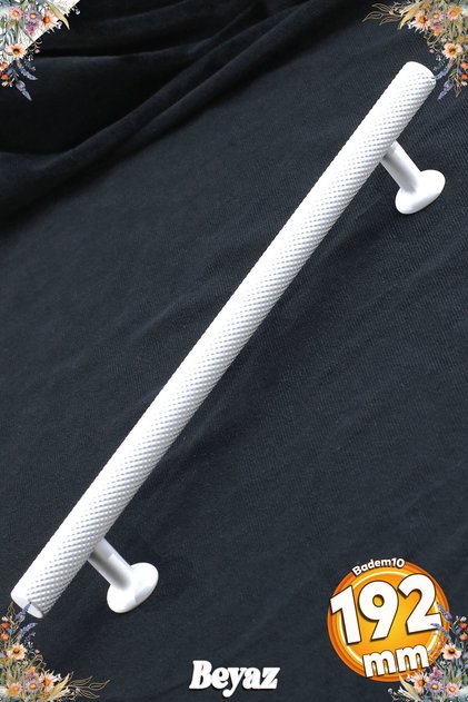 Doruk (PREMİUM) Beyaz Metal 192 Mm - 19.2 Cm Mobilya Mutfak Çekmece Dolap Kulpları Kulbu Kulpu